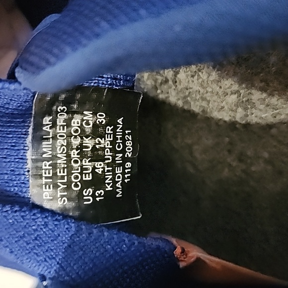 Peter Millar Cobalt Blue Tennis Shoes Size 13 Nice Overall Condition - Picture 8 of 8